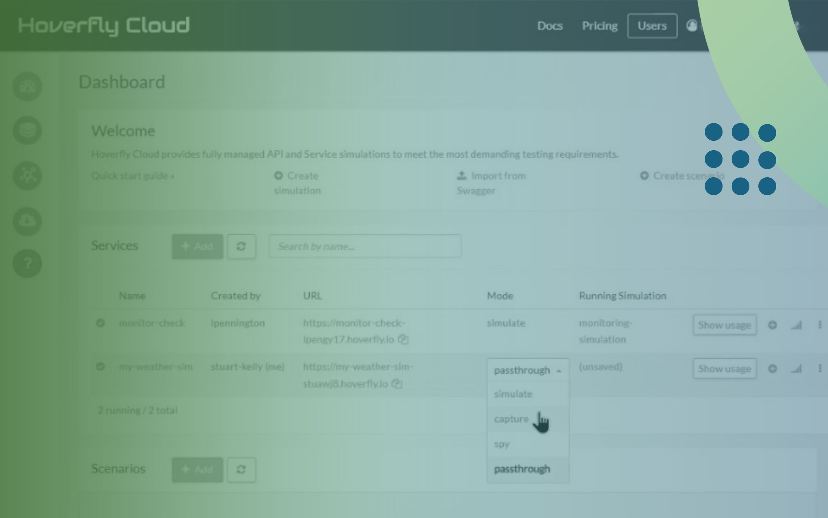 Hoverfly Cloud's simulation modes for secure agentic AI development